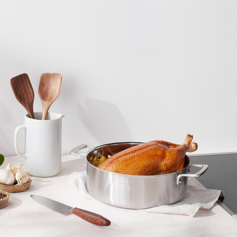 Kupferkern-Schmor-Pfanne von Olavson, unbeschichtet, 6 Liter, PFAS-frei, angenietete Griffe
Online-Shop Home-and-Kitchen.de