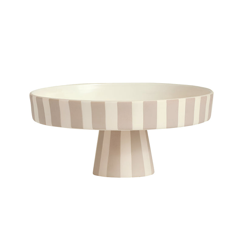 TOPPU TRAY Tortenplatte von OYOY
Durchmesser 20 cm, Höhe 9 cm, 
mit kleinem Standfuß, Streifenmuster, 
 Online-Shop Home-and-Kitchen.de