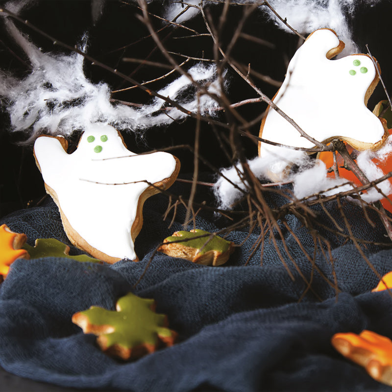 Plätzchen-Ausstecher GEIST, dekoriert, von Paderno, verschiedene Motive: Hasen, Stern, Schneeflocke, auch zum Ausstechen für Fondant oder Marzipan geeignet, rostfreier Edelstahl, Online-Shop Home-and-Kitchen.de