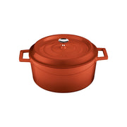 Gusseisen Kochtopf LAVE in Paderno-Qualität, für viele Herdarten, auch im Backofen bis 260 Grad, 
hochwertiges Gusseisen , 24 cm Durchmesser, handgefertigt, Emaillebeschichtung, Rot/Orange
Online-Shop Home-and-Kitchen.de