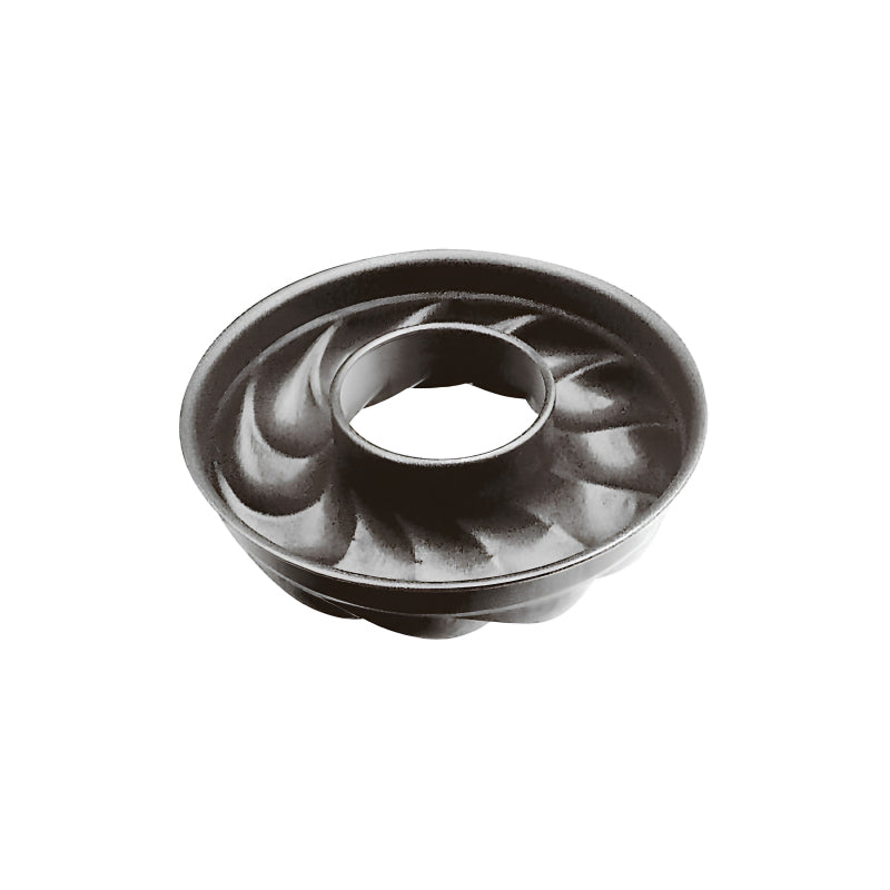 Frankfurter Kranz - Backform von Paderno, auch für das Backen von Brotringen geeignet, schwarzer Stahl Höhe 5,5 cm /Ø 22 cm, 338 gr,
Antihaftbeschichtung, backofenfest bis 230 °C. Online-Shop Home-and-Kitchen.de