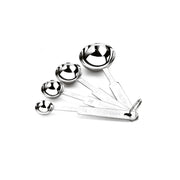 Profi Edelstahl Messlöffel 4er Set, 
von Paderno, 1,25 ml, 2,5 ml, 5 ml und 15 ml, auch zum Abmessen von Cocktail-Zutaten, alle Löffel sind verbunden mit einem Ring, pfas-frei, spülmaschinengeeignet, platzsparend zu verstauen, Online-Shop Home-and-Kitchen.de