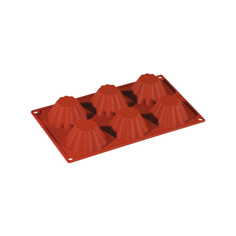 Briochettes - Kuchenform von Paderno
für 6 Kuchen, , auch für Snacks, süße Muffins oder Eiscreme geeignet,
30 cm x 17,5 cm / je Form 110 ml Füllmenge, 7,9 cm x 3,7 cm, Gewicht 120 gr., lebensmittelgeeignetes Silikon in der Farbe Rot, spülmaschinengeeig-
net. Online-Shop Home-and-Kitchen.de