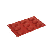 Madeleine - Kuchenform von Paderno, 
für 9 klassische Madeleines
30 cm x 17,5 cm / Je Form 30 ml Füllmenge, Gewicht 110 gr
lebensmittelgeeignetes Silikon in der Farbe Rot, spülmaschinengeeignet
nutzbar von - 40 ° C bis + 280 ° C
Online-Shop Home-and-Kitchen.de