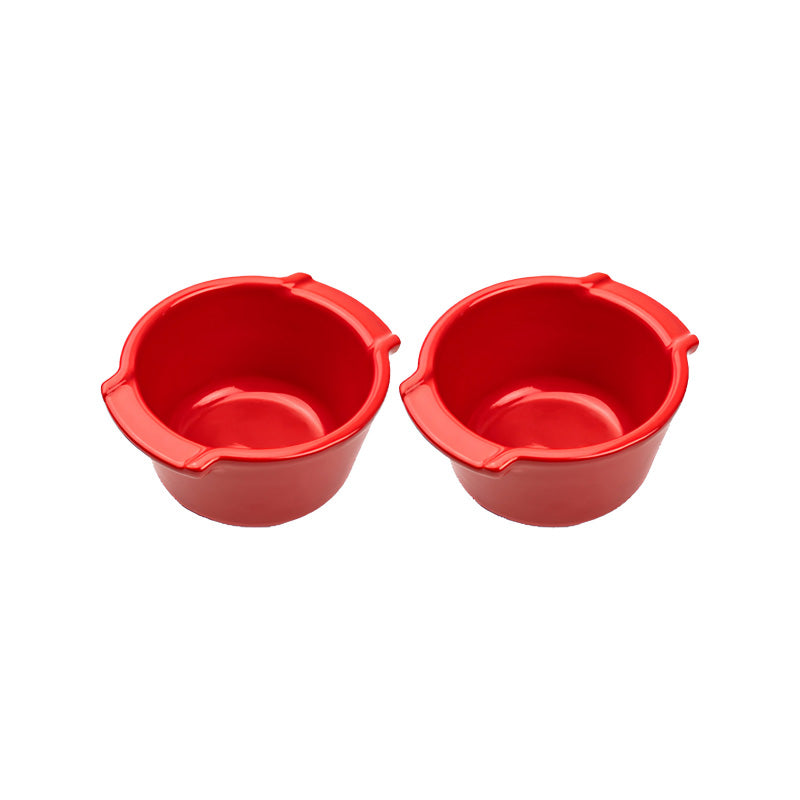 Auflaufformen RAMEKIN von Peugeot , 2er Set,  Rot, 11 x 5,6 cm, widerstandsfähige Emaillebeschichtung, Online-Shop Home-and-Kitchen.de