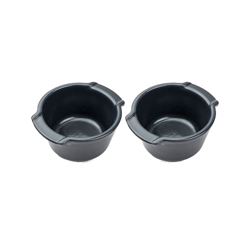 Auflaufform RAMEKIN von Peugeot , 2er Set, Farbe: Schiefergrau,  Größe 11 x 5,6 cm, widerstandsfähige Emaillebeschichtung, im Online-Shop Home-and-Kitchen.de