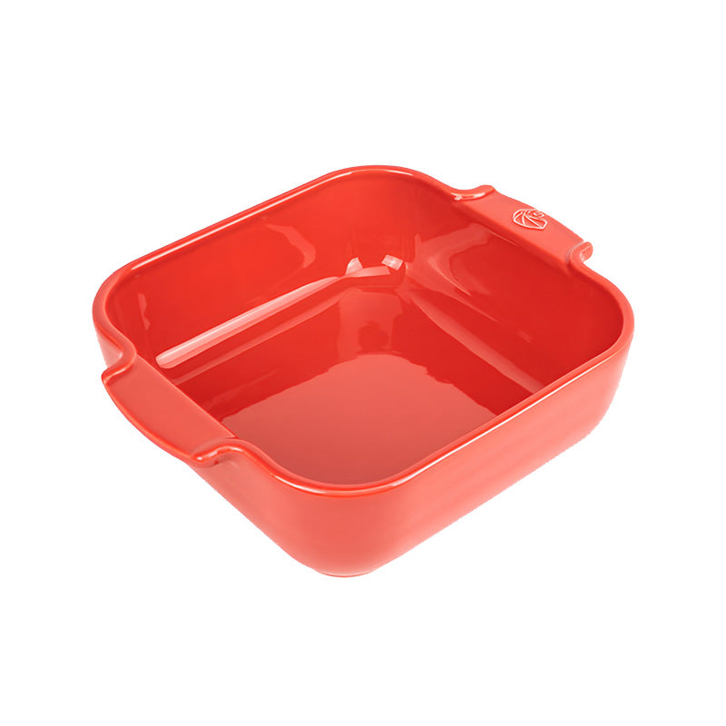 Auflaufform APPOLIA von Peugeot, quadratisch, Farbe: Rot,  21 cm, aus 100 % natürlichen Rohstoffen, verglaste Emaille Online-Shop Home-and-Kitchen.de