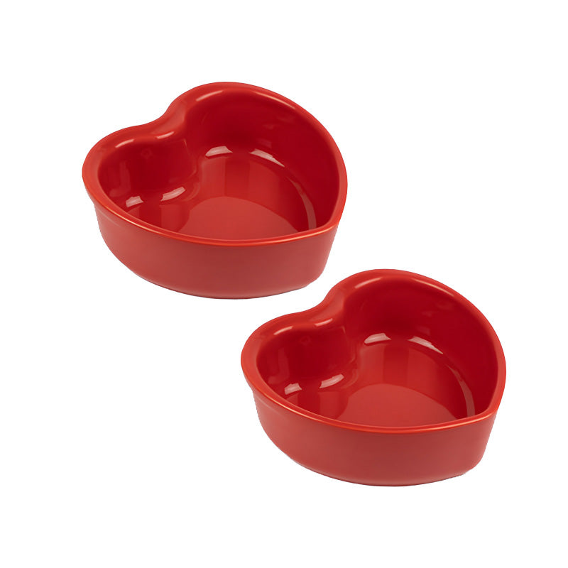Keramik-Backform Herz FOR YOU von Peugeot, 2-er Set, Farbe Rot, abriebfeste Glasur, Online-Shop Home-and-Kitchen.de
