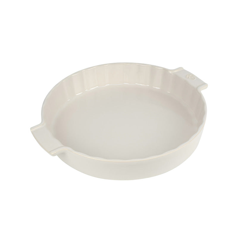 Tarteform APPOLIA, Farbe: Ecru, Peugeot, 100 % franz. Keramik, 28 cm, in 3 Farben, Wellenrand