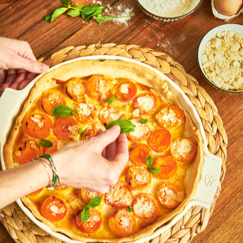 Keramik-Tarteform APPOLIA, Peugeot, Durchmesser 30 cm, ecru, Online-Shop Home-and-Kitchen.de
