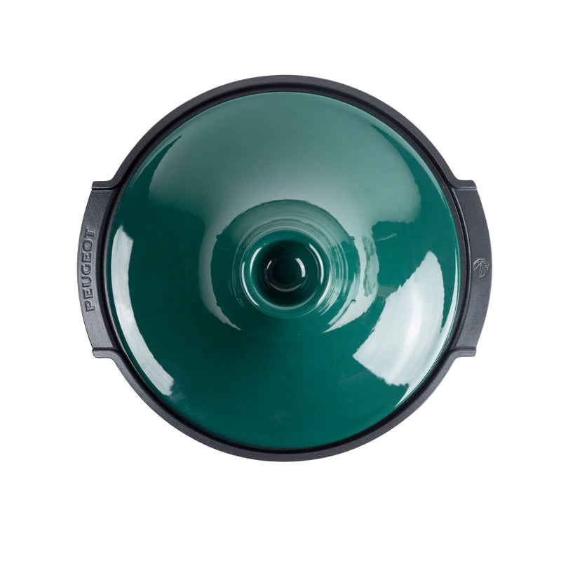 Peugeot-Tajine ATLAS , Grün, Keramik, Höhe 23 cm mit Deckel, Durchmesser von 30 cm. Stahlboden, Antihaftbeschichtung, PFAS-frei , Schale aus 100 % recyceltem Aluminium. Online-Shop Home-and-Kitchen.de