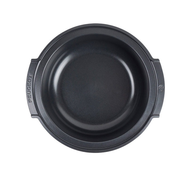 Innenansicht Schale  ATLAS-Tajine von Peugeot. Farbe Schwarz, für fast alle Herdarten, auch für Induktion, Keramik-Antihaftversiegelung, PFAS-frei