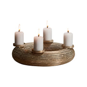 GRACIA Adventskranz von Philippi Design, pulverbechichteter Stahl in einem zarten Goldton, handgeflochten, wiederverwendbar, für Block- und Stumpenkerzen
Online-Shop Home-and-Kitchen.de