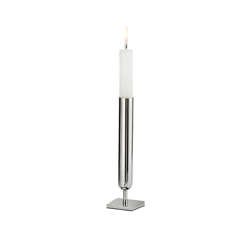 Edelstahl-Kerzenständer LAMBDA von Philippi-Design,  2 Größen,  S: 11 cm, L: 19 cm für schmale Fensterbänke. Online-Shop Home-and-Kitchen.de