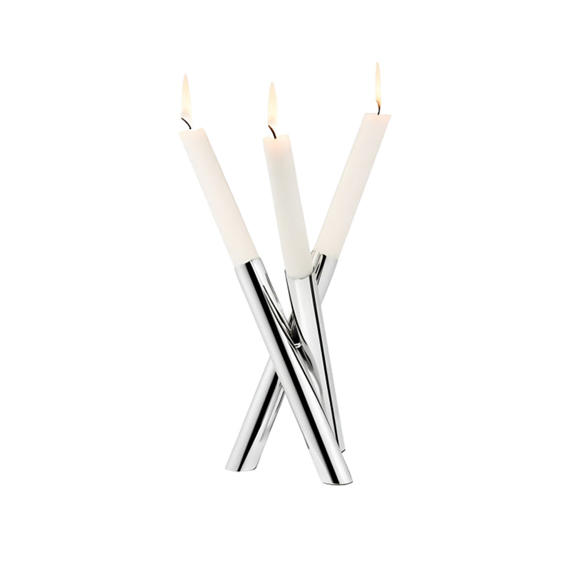 PERPLEX, Stabkerzenhalter von Philippi Design, aus Edelstahl, Höhe von 15 cm, Durchmesser von 11 cm. Online-Shop Home-and-Kitchen.de