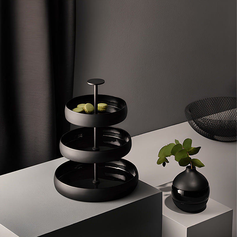 Etagere NEGRETTO von Philippi Design,  3 Etagen, für Gebäck, außen pulverbeschichtet, innen glänzend emailliert. Kombiniere sie mit der dazu passenden Schale, auch im Online-Shop Home-and-Kitchen.de