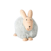 EMILY, Buchenholz-Hase von Philippi-Design, Größe 6x12x8 cm, Handarbeit , sein Kunstfell ist pastellgrün, auch als Deko.Online-Shop Home-and-Kitchen.de