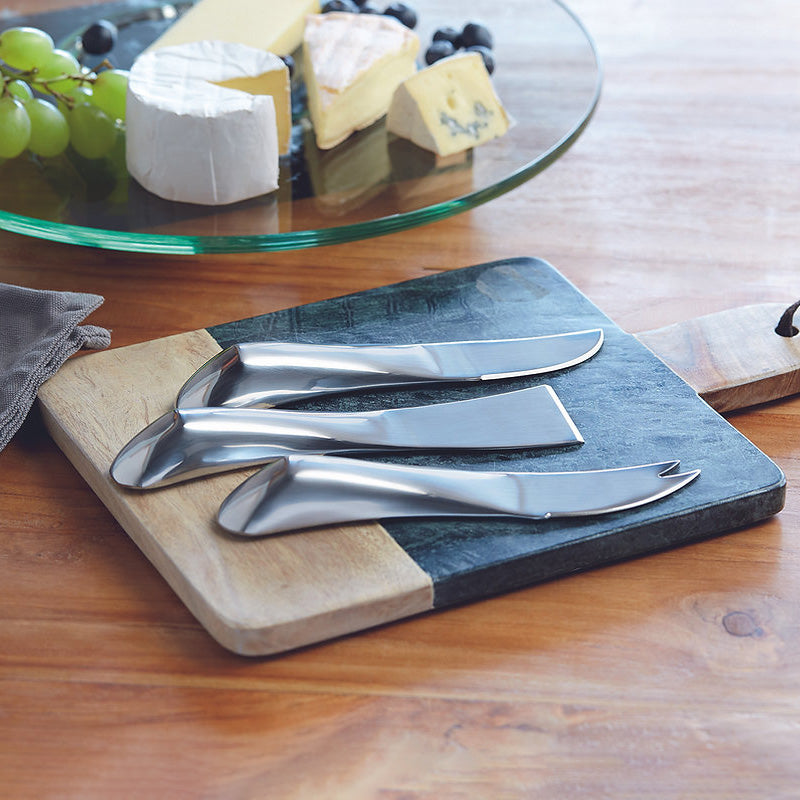 WAVE Käsemesser - 3er Set von Philippi Design, für Weich- und Hartkäsesorten, Größe 18x3x3 cm