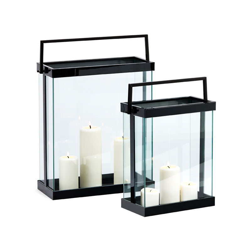 Philippi Design Laterne/Windlicht LUXOR in schwarz, Größe S, für den Innen- und Außenbereich, aus  pulverbeschichtetem Metall , Online-Shop Home-and-Kitchen.de