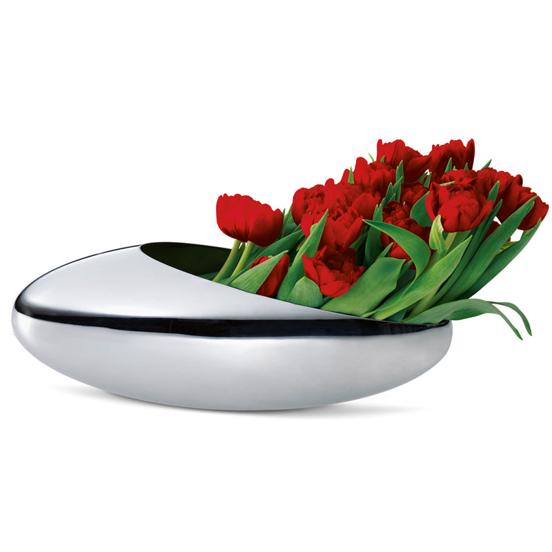 Auch als Blumenvase nutzbar: der Sekt-/Weinkühler COCOON  von Philippi Design, Edelstahl, Länge 42 cm, Online-Shop Home-and-Kitchen.de