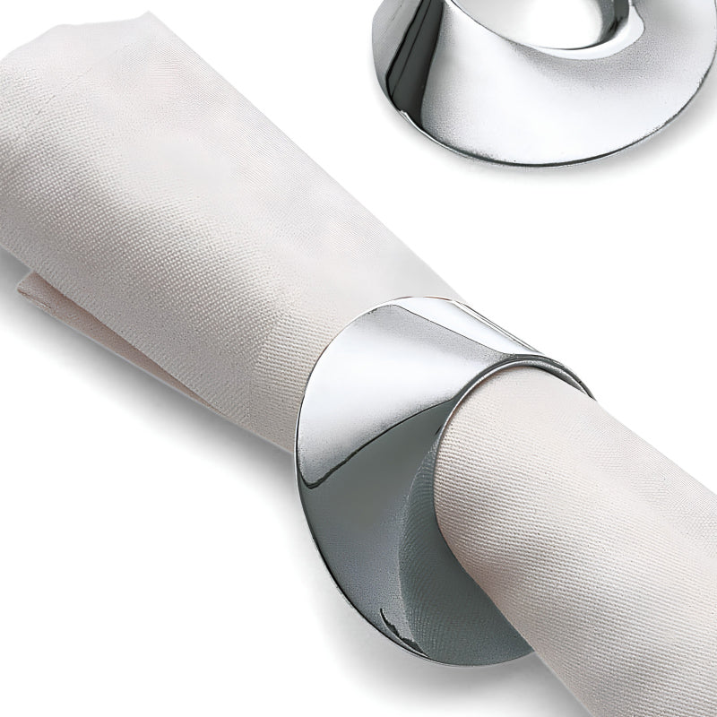 4er Set, in einer schönen Geschenkbox, Serviettenringe SWIRL von Philippi Design,  kratzfest, hochglanzpoliert
Online-Shop Home-and-Kitchen.de
