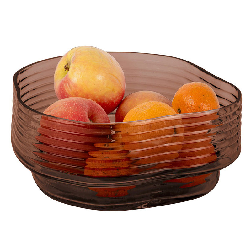 Auch als Obstschale geeignet: WAVE Glas-Schale von Present Time, Höhe 11 cm / Ø 22 cm