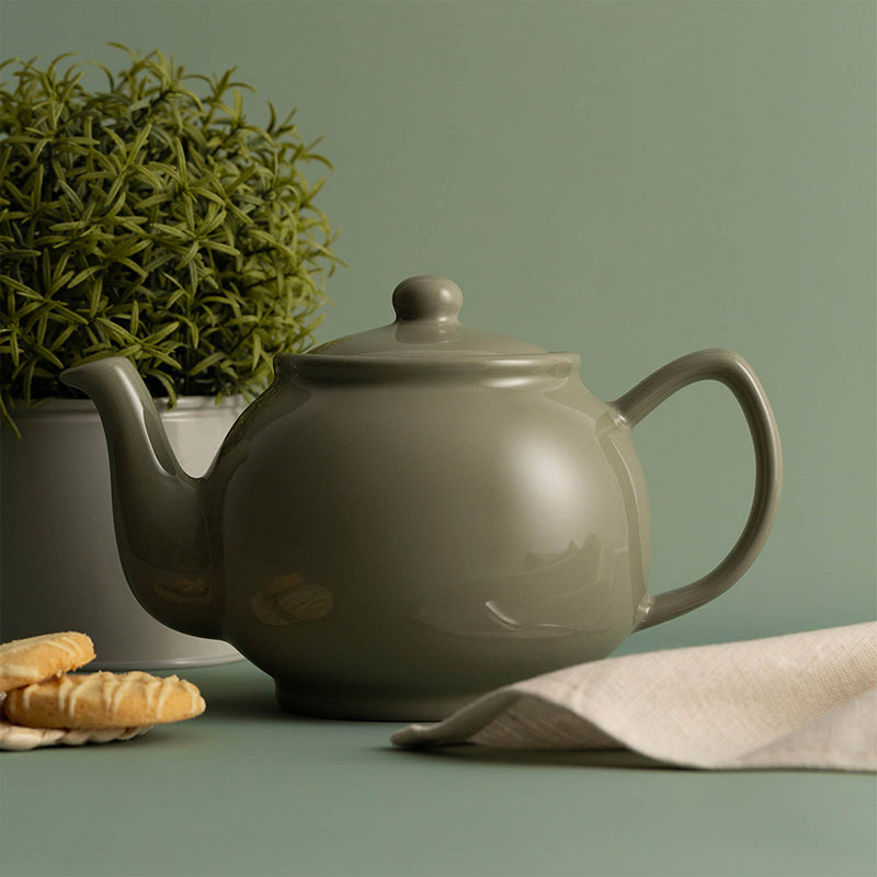 Made in England: Steingut Teekanne Price & Kensington
großer Griff + tropffreier Ausgießer 
2 Farben, Volumen 1,1 Liter
