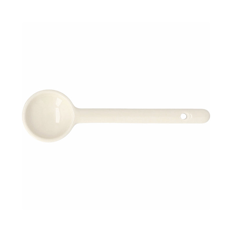 Der Steingut-Löffel gehört immer zur Zuckerdose LA DOLCE VITA mit dazu. Er ist in der Farbe Beige  und löffelt deine trockenen Lebensmittel, z.Z. Nüsse, Haferflocken etc. gerne auf deinen Teller. Er ist von Räder-Design.