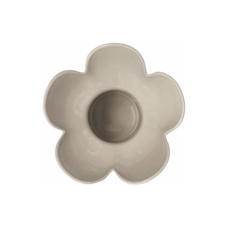 Sicht von oben in die Vase BLUME. Da sie innen glasiert ist, kannst du ohne weiteres auch ein Pflänzchen mit Blumenerde hineinsetzen. Probiere es auch - es ist immer ein Hingucker auf jedem Tisch oder deinem Sideboard.
