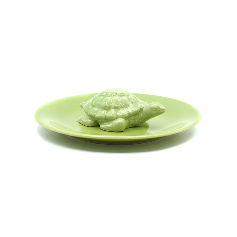 Schildkröte Linette auf Servierteller von Rebirth Ceramics aus Italien. Mit 6 Tierfiguren, verschiedene Farben. Online-Shop Home-and-Kitchen.de