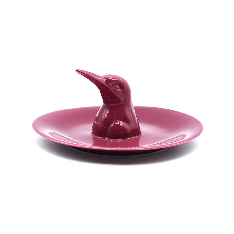 Vogel Martin auf Servierteller von Rebirth Ceramics aus Italien. 6 unterschiedliche Tierfiguren, verschiedene Farben. Online-Shop Home-and-Kitchen.de