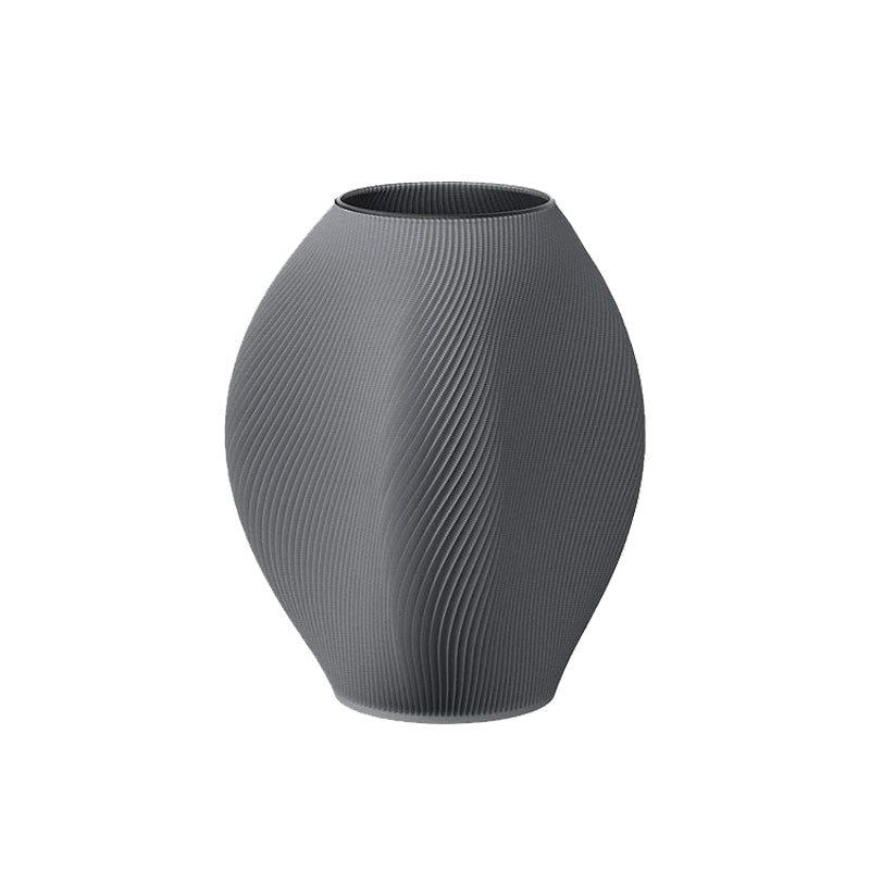 Vase  BAY 1 von recozy+ im 3D-Verfahren aus 100 % recyceltem Kunststoff hergestellt, mit Glaseinsatz. Online-Shop Home-and-Kitchen.de