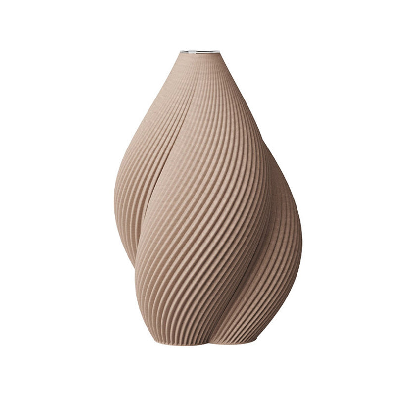 VENUS 2 Vase von recozy+ ist aus recycelten Materialien im 3D-Drucker entstanden, mit Glaseinsatz für Blumen. Online-Shop Home-and-Kitchen.de

