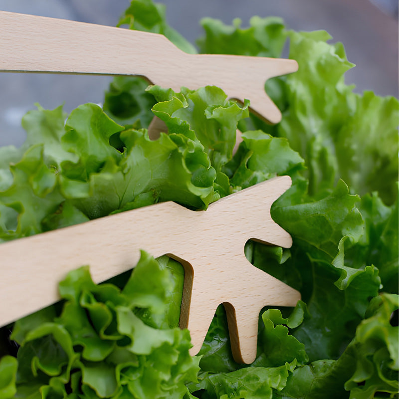 Hergestellt von lokalen Handwerkern: 3-teiliges Salatbesteck aus Holz von Reine Mere, aus zertifiziertem Holz. Online-Shop Home-and-Kitchen.de