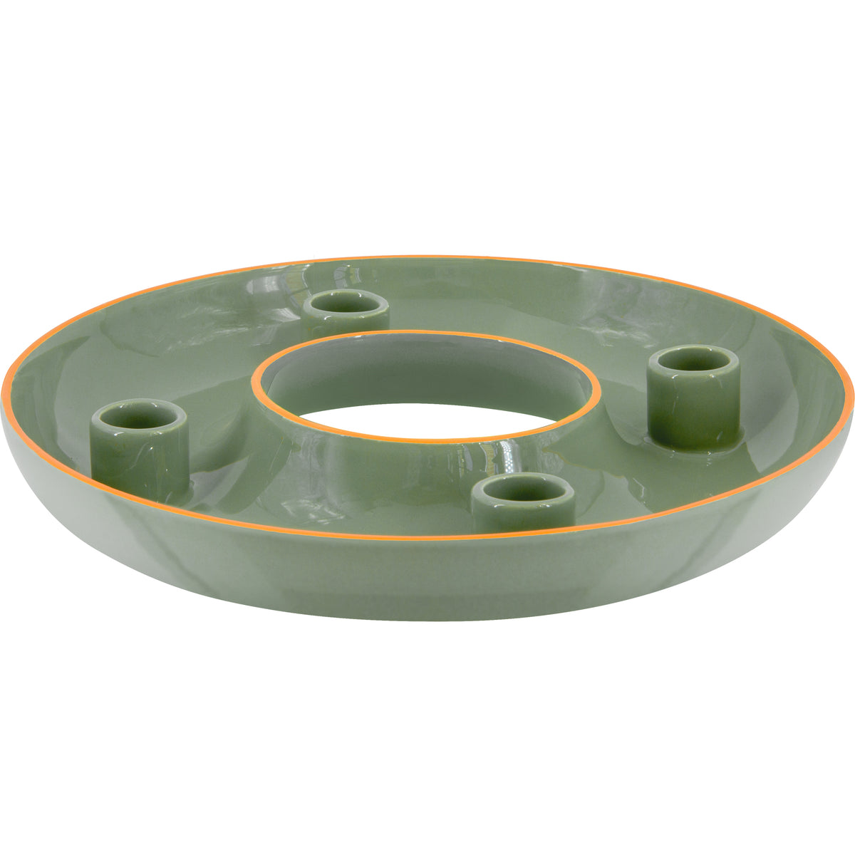 Glasiert und in einem zarten Grünton - LUCIA, die Keramik- Adventskranzschale von Remember für 4 Kerzen. Online-Shop Home-and-Kitchen.de

