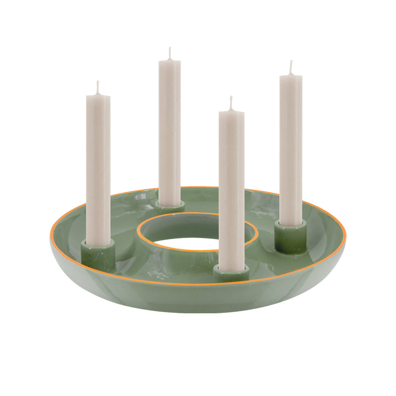 LUCIA, Keramik- Adventskranzschale von Remember, für 4 Stabkerzen  und zum dekorieren. Online-Shop Home-and-Kitchen.de