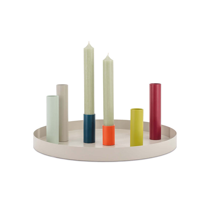 LUNA Kerzenständer von Remember mit unterschiedlichen Haltern in verschiedenen Höhen und Farben. Mit Magnet zum verschieben. Online-Shop Home-and-Kitchen.de.