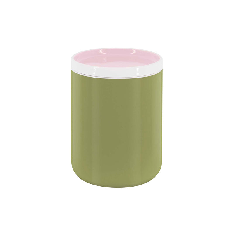 Oliv-grüne Aufbewahrungsdose EMILIO von Remember, mit farbigem Deckel und Silikonring. Online-Shop Home-and-Kitchen.de