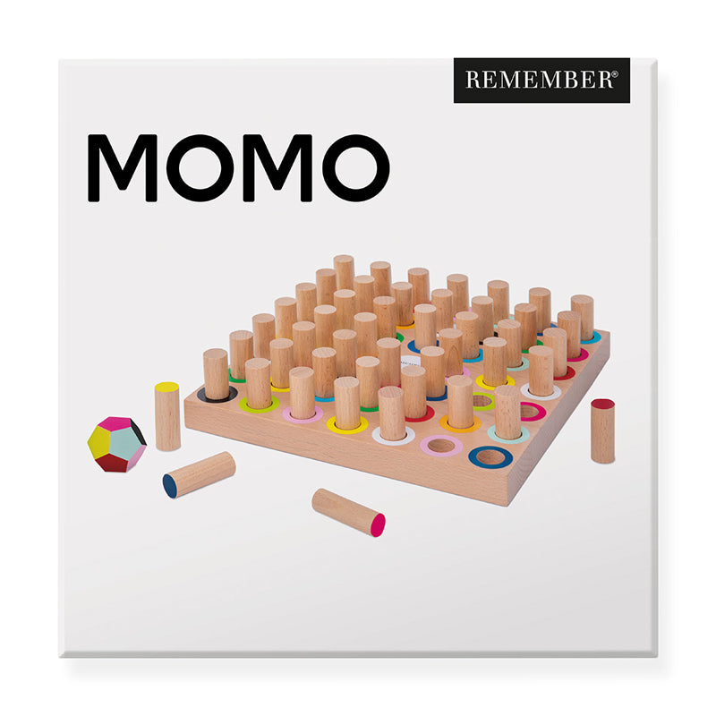 MOMO, das Memory-Spiel von Remember, ist ein Gesellschaftsspiel. Mit ihm kann man verschiedene Spielvarianten spielen 
