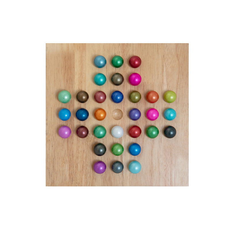SOLITÄR, ein Brett- und Taktikspiel von Remember, mit Holz-Spielbrett und Glaskugeln. Online-Shop Home-and-Kitchen.de