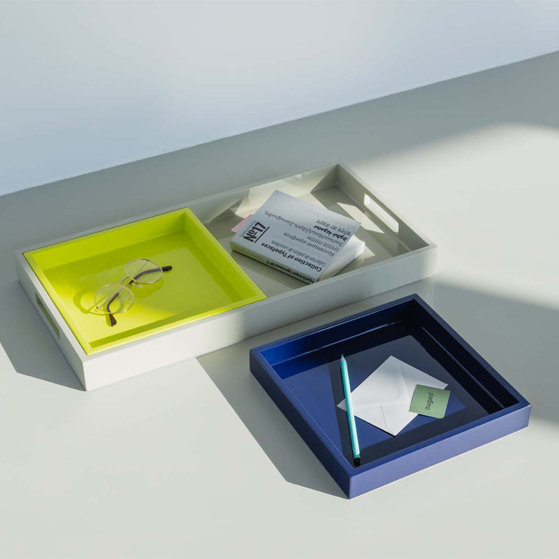 2 quadratische und 1 rechteckiges Tablett im 3er Set TRAIAS von Remember. Online-Shop Home-and-Kitchen.de
