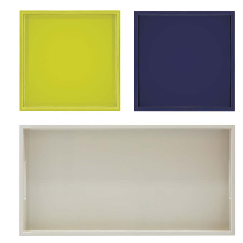 2 quadratische und 1 rechteckiges Tablett im 3er Set TRAIAS von Remember. Online-Shop Home-and-Kitchen.de