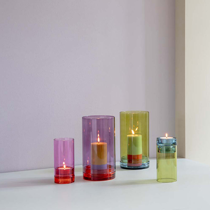 LYS Windlicht und Teelichthalter von Remember, mundgeblasenes Borosilikatglas / Glassockel aus dickem Normalglas. Online-Shop Home-and-Kitchen.de