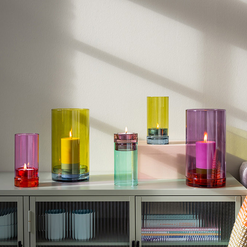 LYS Windlicht und Teelichthalter von Remember, mundgeblasenes Borosilikatglas / Glassockel aus dickem Normalglas. Online-Shop Home-and-Kitchen.de