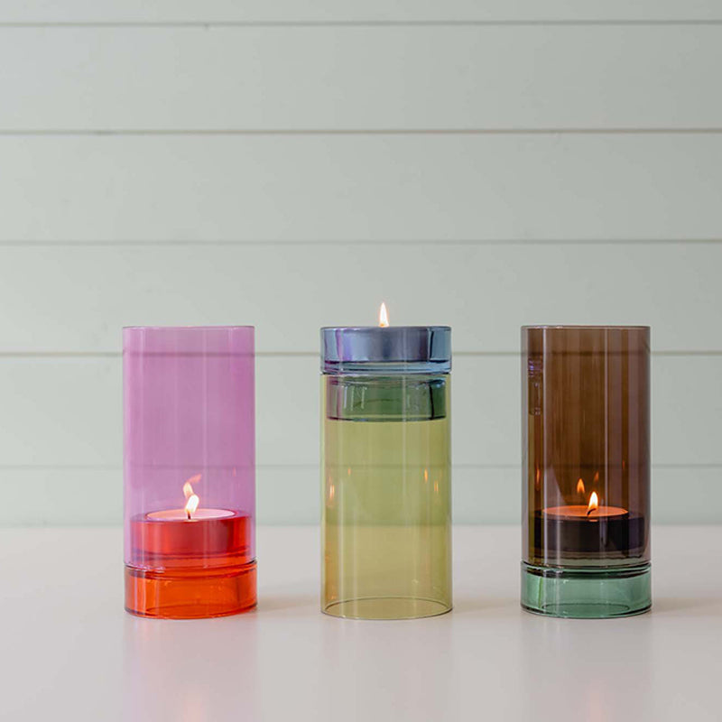 LYS Windlicht und Teelichthalter von Remember, mundgeblasenes Borosilikatglas / Glassockel aus dickem Normalglas. Online-Shop Home-and-Kitchen.de