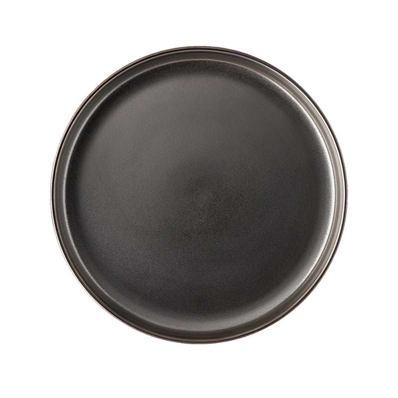 Gourmetteller JOYN IRON  von Rosenthal, innen schwarz, matt mit kleinem Rand