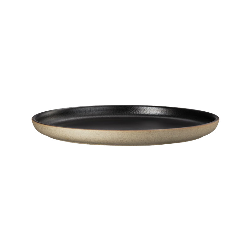 Gourmetteller JOYN IRON  von Rosenthal, mit kleinem Rand, Steingut, innen schwarz, außen Naturton .Online-Shop Home-and-Kitchen.de