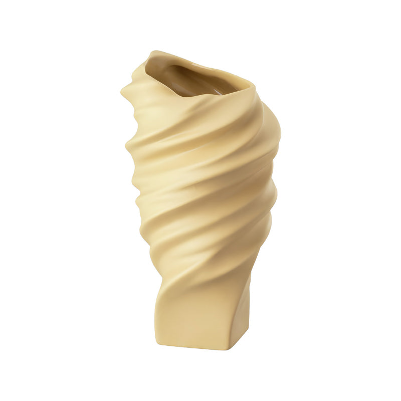 SQUAL, kleine Miniaturvase von Rosenthal, Porzellan, außen matt, innen glasiert, Farbe gelb, Höhe 11 cm. Online-Shop Home-and-Kitchen