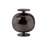 Schwarze Schale GIO PONTI von Sambonet, 2Black Variante, glänzende Oberfläche mit hochwertiger PVD-Beschichtung, Höhe 12,5 cm, aus Italien