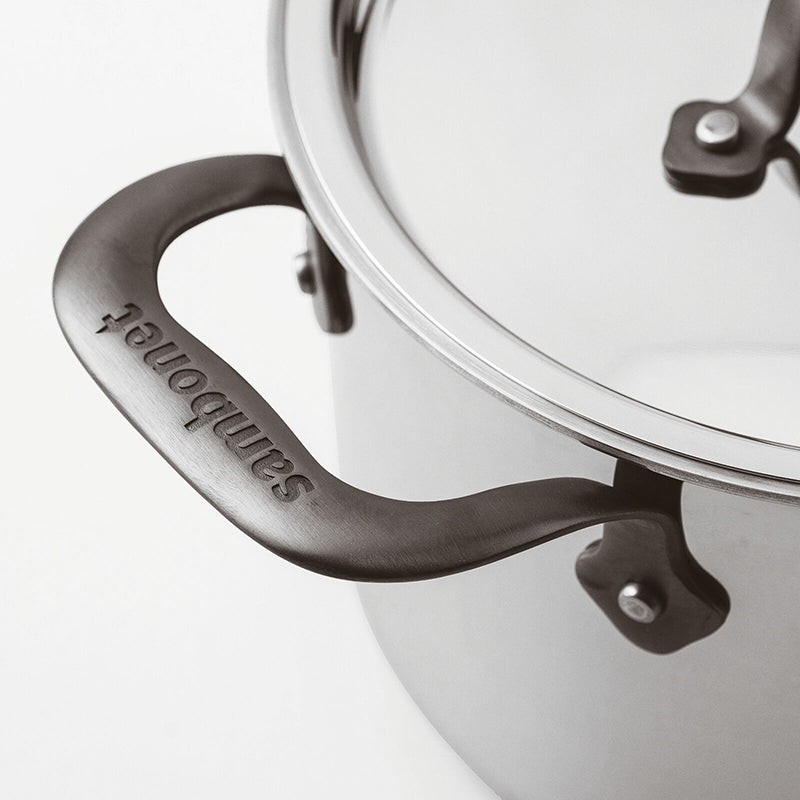Hitzebeständige PVD-2black-Griffe mit dem Schriftzug  Sambonet